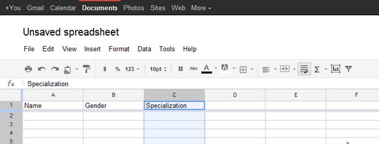 Google Spreadsheet 