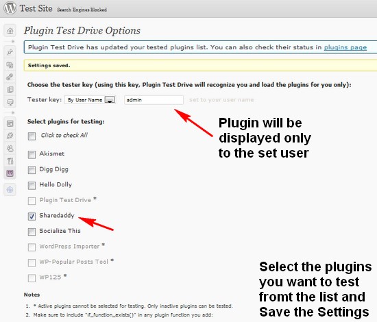 WordPress Plugin Test Drive